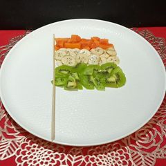 A picture of Tricolour Fruits Chaat.