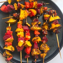 A picture of Fridge Clear-Out Grilled Fruit Skewers.