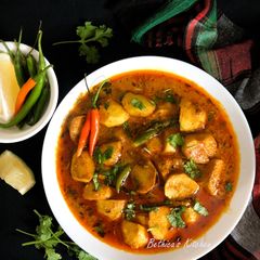 Gathi Kochur Dum (Colocasia Curry - Bong Style) A picture of Gathi Kochur Dum (Colocasia Curry - Bong Style).