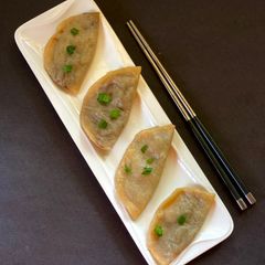 Tofu & Leek Dumplings A picture of Tofu & Leek Dumplings.