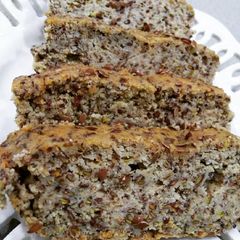A picture of Keto flaxseed bread.