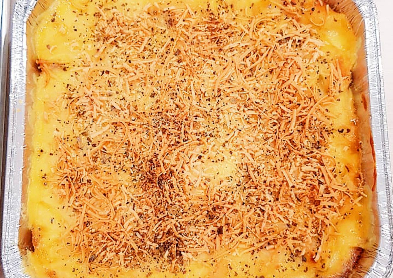 Makaroni schootel saos keju lumer