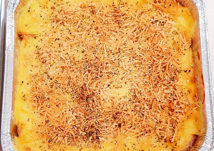 Makaroni schootel saos keju lumer