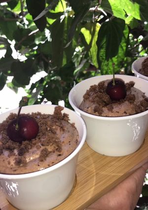 Una foto de Mousse de chocolate