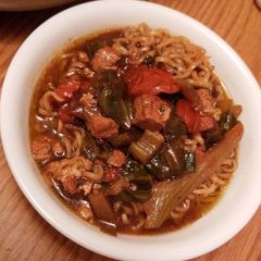 Cabbage & Fennel Tofu Ramen Noodle Soup A picture of Cabbage & Fennel Tofu Ramen Noodle Soup.