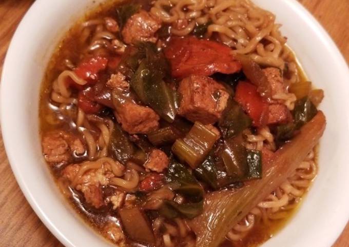 Cabbage &amp; Fennel Tofu Ramen Noodle Soup