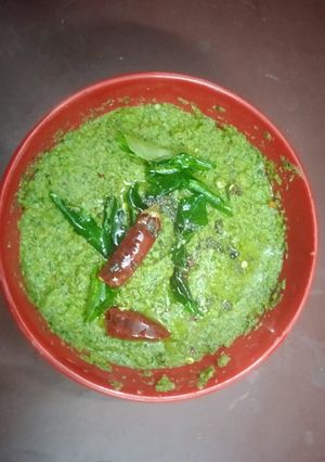 A picture of Mint chutney.