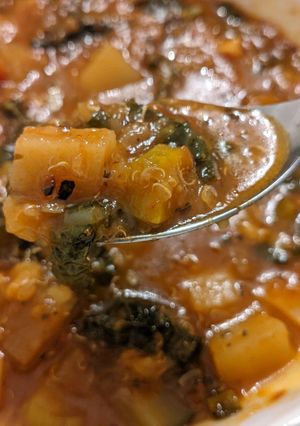 A picture of Instant Pot Fire Roasted Vegetable Soup (V/GF).
