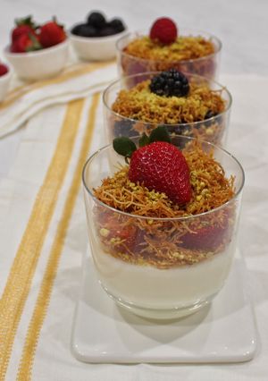 A picture of Knafeh with Cream (Kashtaliya).