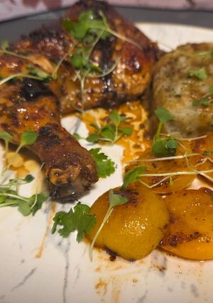 A picture of Honey garlic roasted chicken.