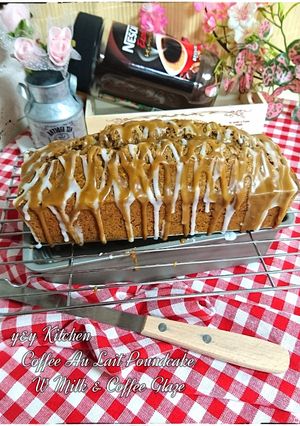Foto resep Coffee au lait poundcake w milk & coffee glaze