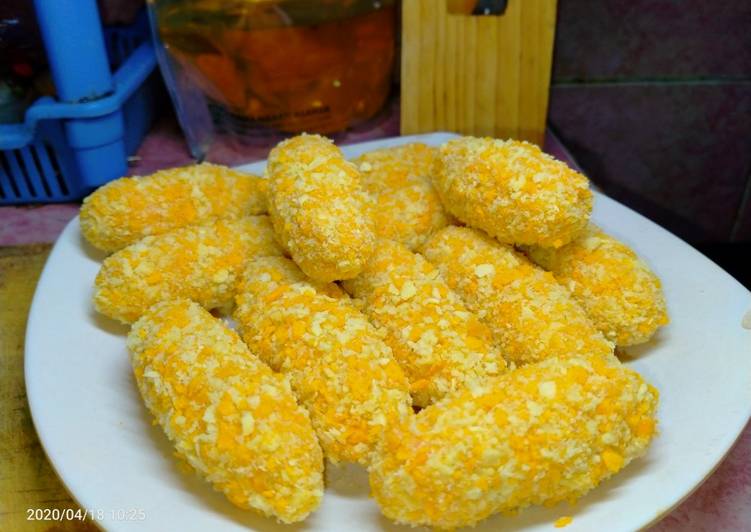 makanan Mozzarella corn dog yang Enak Banget