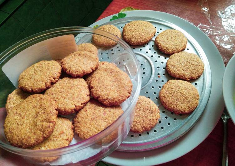 Cookies Enting-enting Oatmeal Teflon 4 bahan #nooven #nomixer