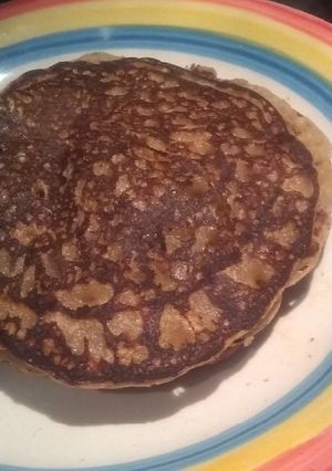 Una foto de Panqueques de banana integrales veganos 🍌🥞