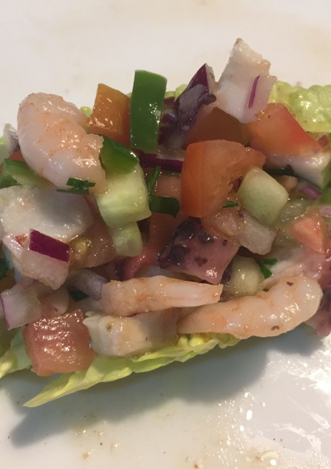 Una foto de Salpicón pulpo y gambas