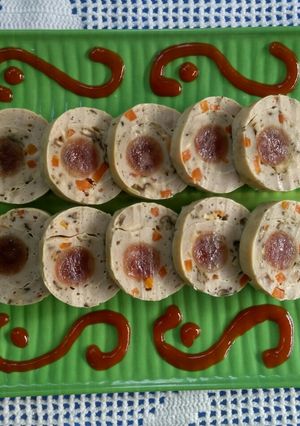 Hình của món Váng đậu cuốn chả giò.