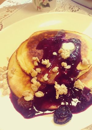 Hình của món Pancake Việt Quất.