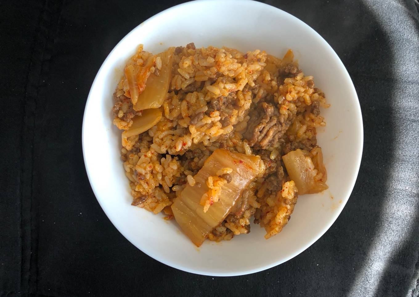 Kimchi beef fried rice