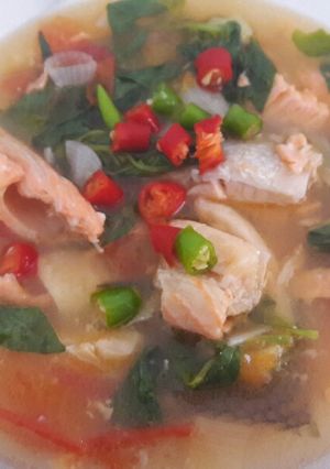 Foto resep Soup Ikan Salmon