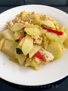 A picture of Stir fry Chayote Squash.