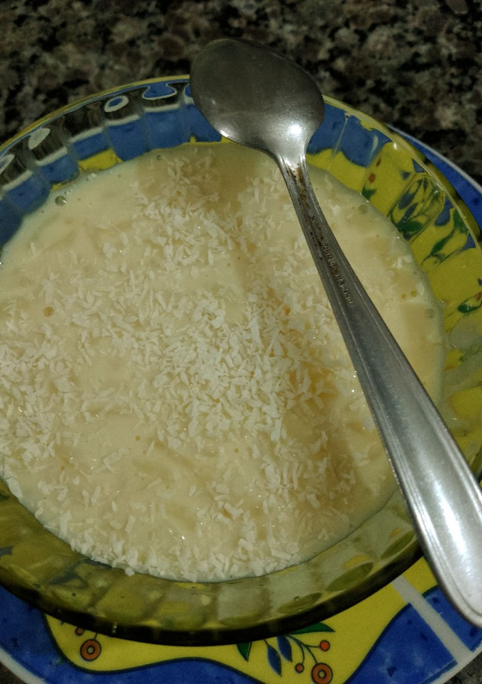 Una foto de Arroz con leche y coco