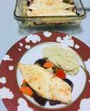 Tilapia al horno con vegetales y Puré de Quinua o Quinoa!