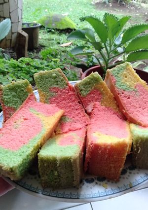 Foto resep Bolu panggang pelangi