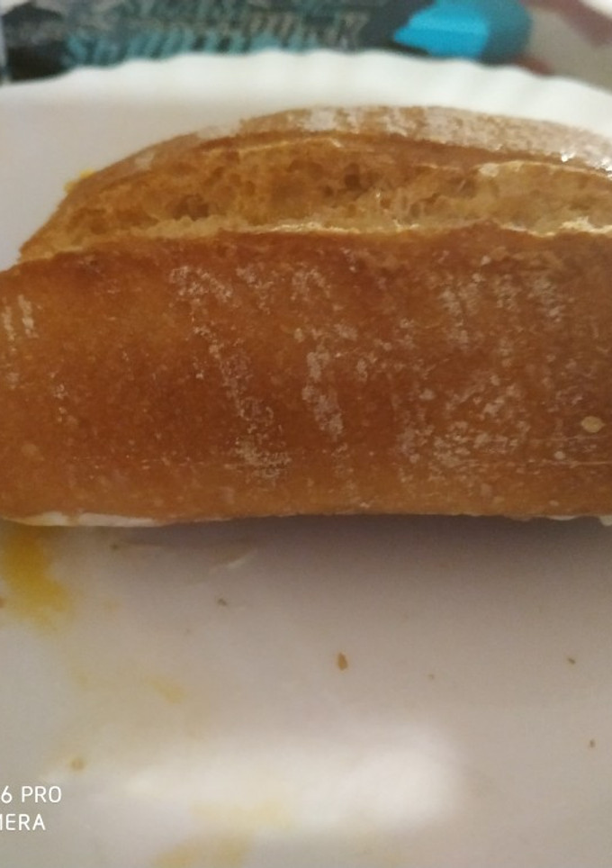 Una foto de Montado de panceta con huevo y un poco de alioli