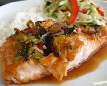 Unique Recipe Easy Sweet  Spicy ThaiInspired Maple Glazed Salmon Yummy