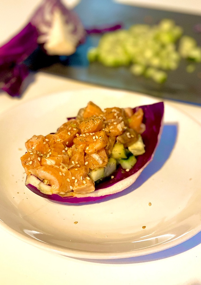 Una foto de Cena fácil y ligera: Tartar de Salmón
