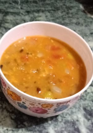 A picture of Udadh and chana mix dall.