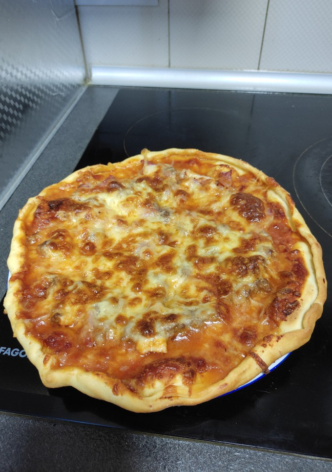Una foto de Pizza barbacoa casera