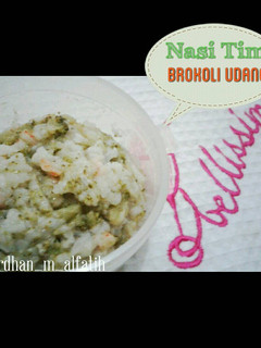 Foto resep Nasi Tim Brokoli Udang (mpasi)