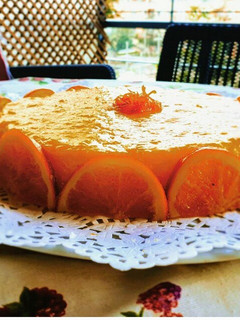 Una foto de Tarta capuchina de naranja
