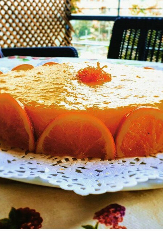 Una foto de Tarta capuchina de naranja