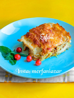 عکسی از دستور گراتن مرغ و سیب زمینی