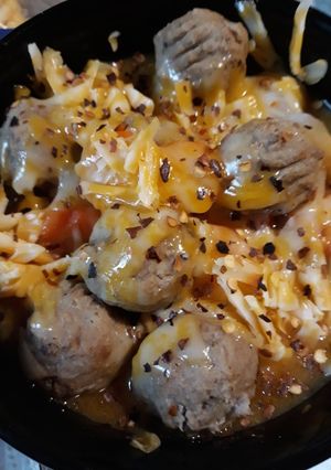 A picture of Meatball, Carrot, and Onion Soup.
