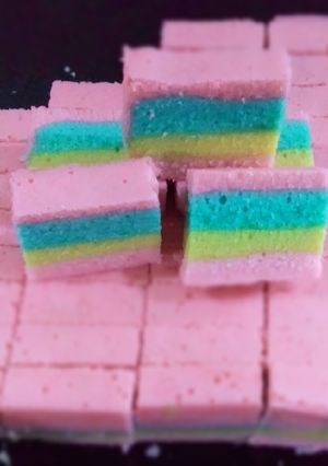 Foto resep Bolu kukus rainbow