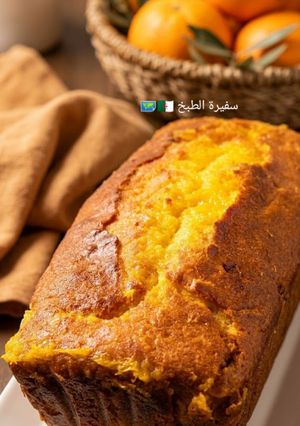 صورة لوصفة كيك البرتقال🍊 وحبيبات الشوكلاطة
