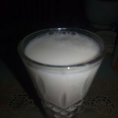 A picture of Rice and milk drink.