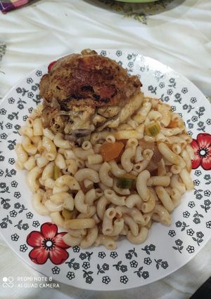 صورة لوصفة معكرونة بالدجاج