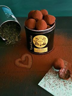 Une photo de Truffes chocolat noir et menthe poivrée
