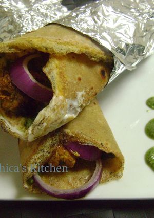 A picture of Chicken Tikka Roll.