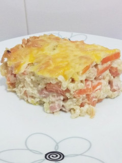 Una foto de Pastel de zanahoria y arroz
