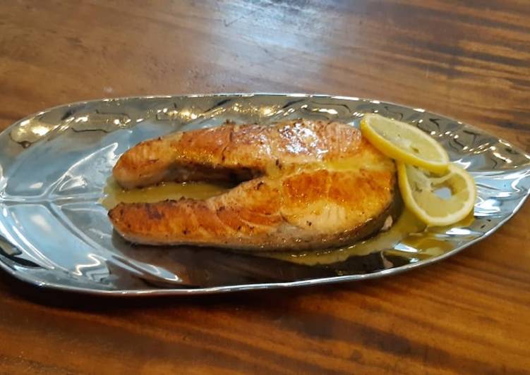 Resep Butter Lemon Salmon Steak yang Enak