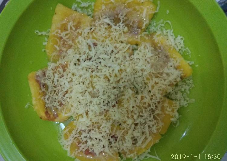 Resep Pisang panggang susu keju yang Enak