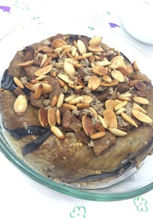 صورة لوصفة مقلوبة باذنجان