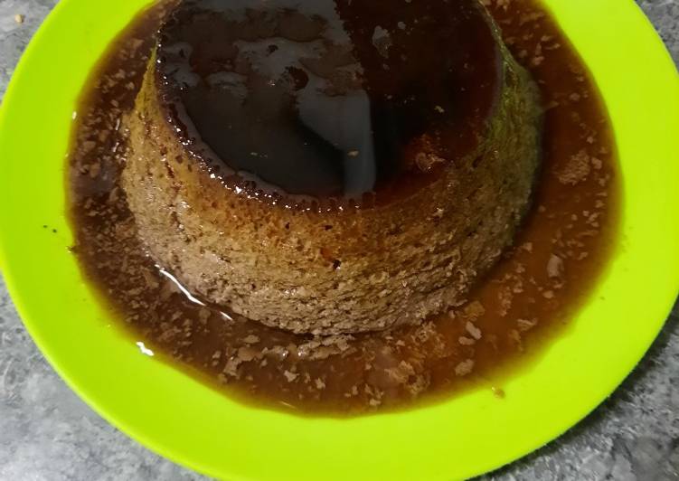 Flan de chocolate con huevos