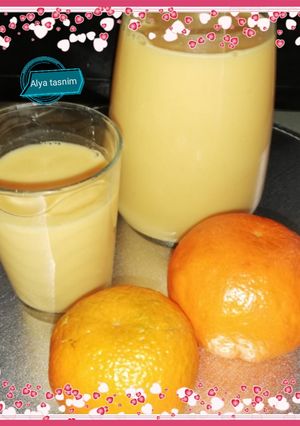 صورة لوصفة عصير المندرين 🍊 والليمون 🍋