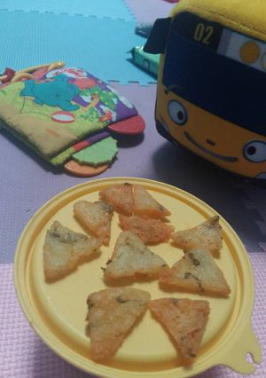 Foto resep Keripik kentang bayam keju